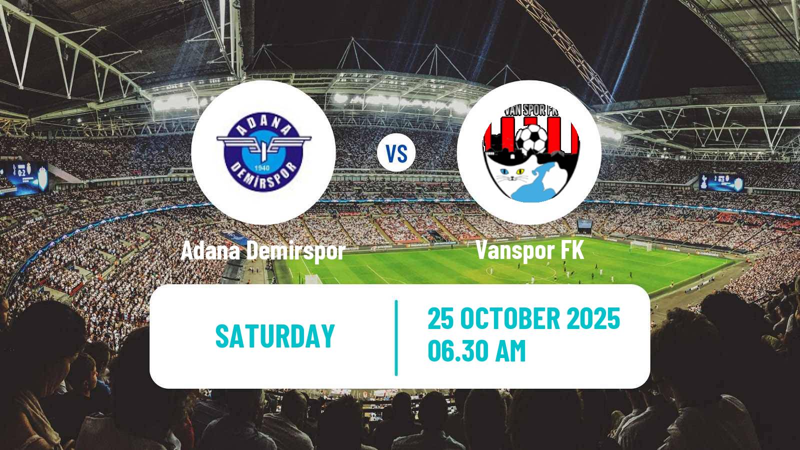 Football Turkish First League Adana Demirspor - Vanspor