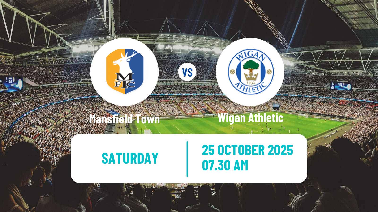 Football English League One Mansfield Town - Wigan Athletic