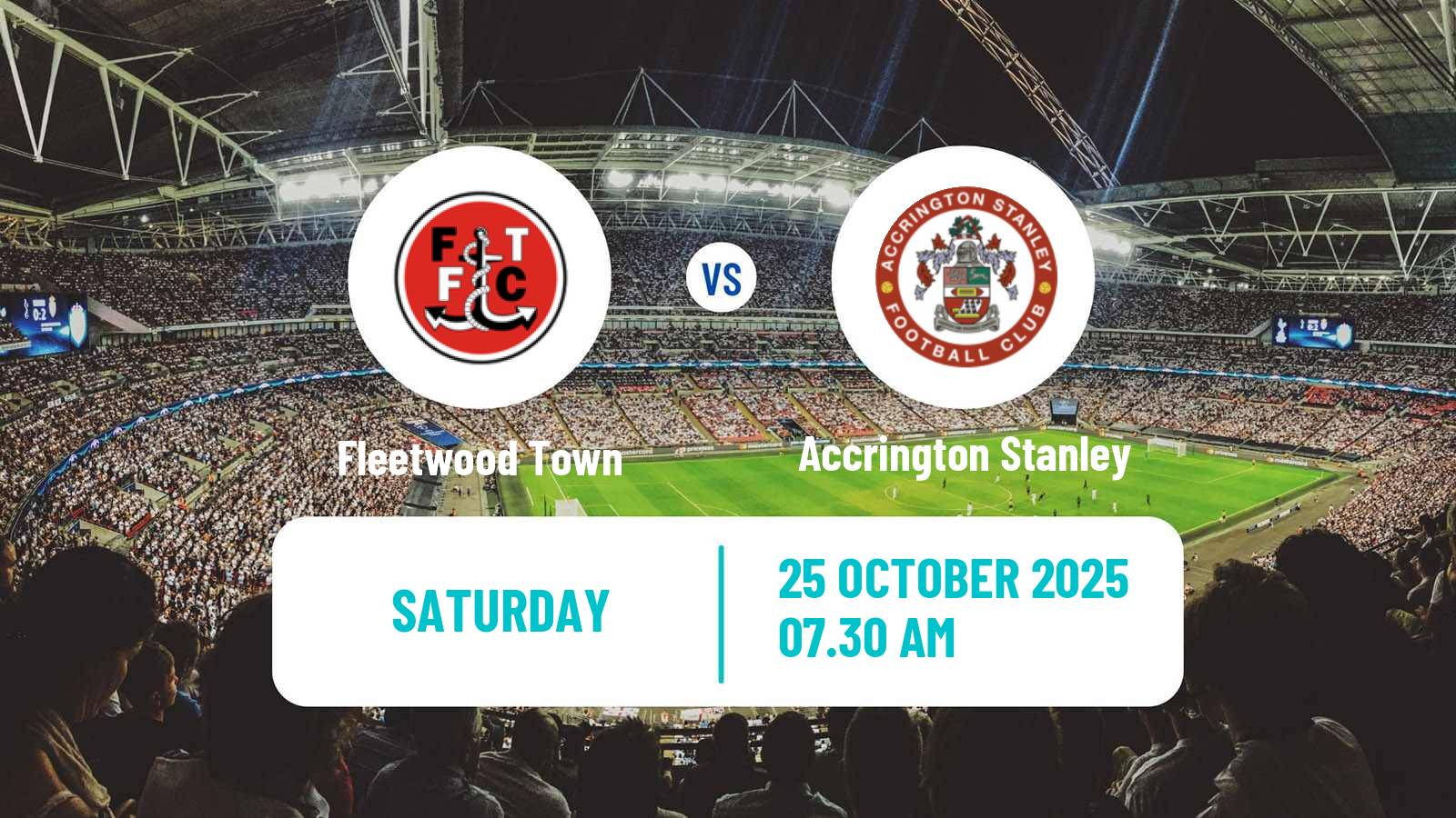 Football English League Two Fleetwood Town - Accrington Stanley