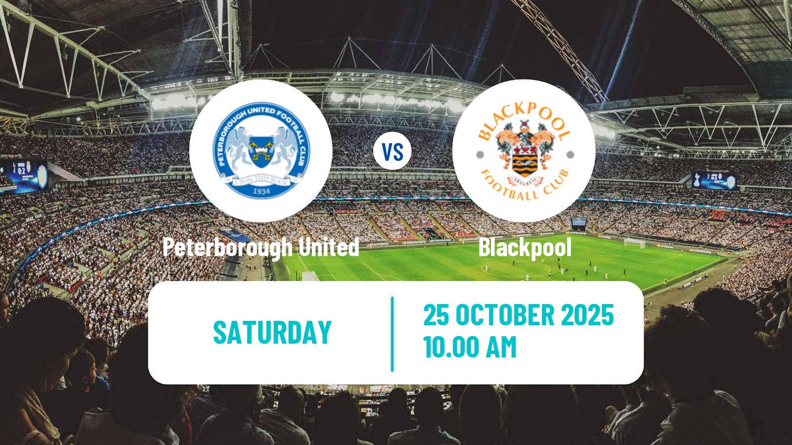 Football English League One Peterborough United - Blackpool