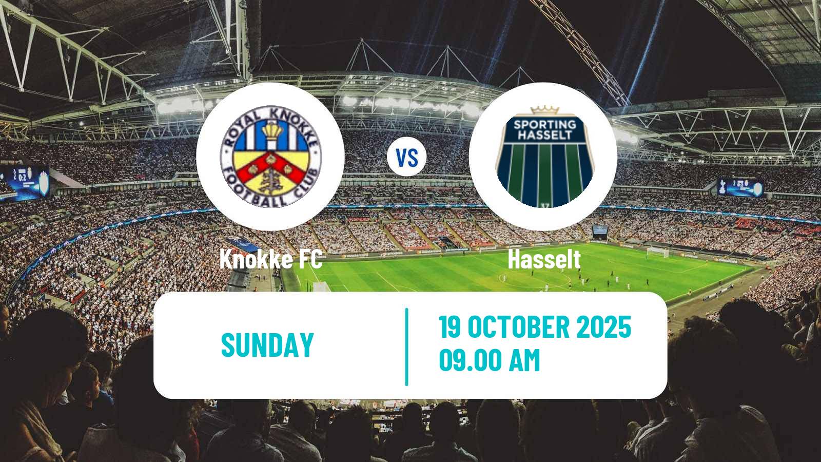 Football Belgian National Division 1 VV Knokke - Hasselt