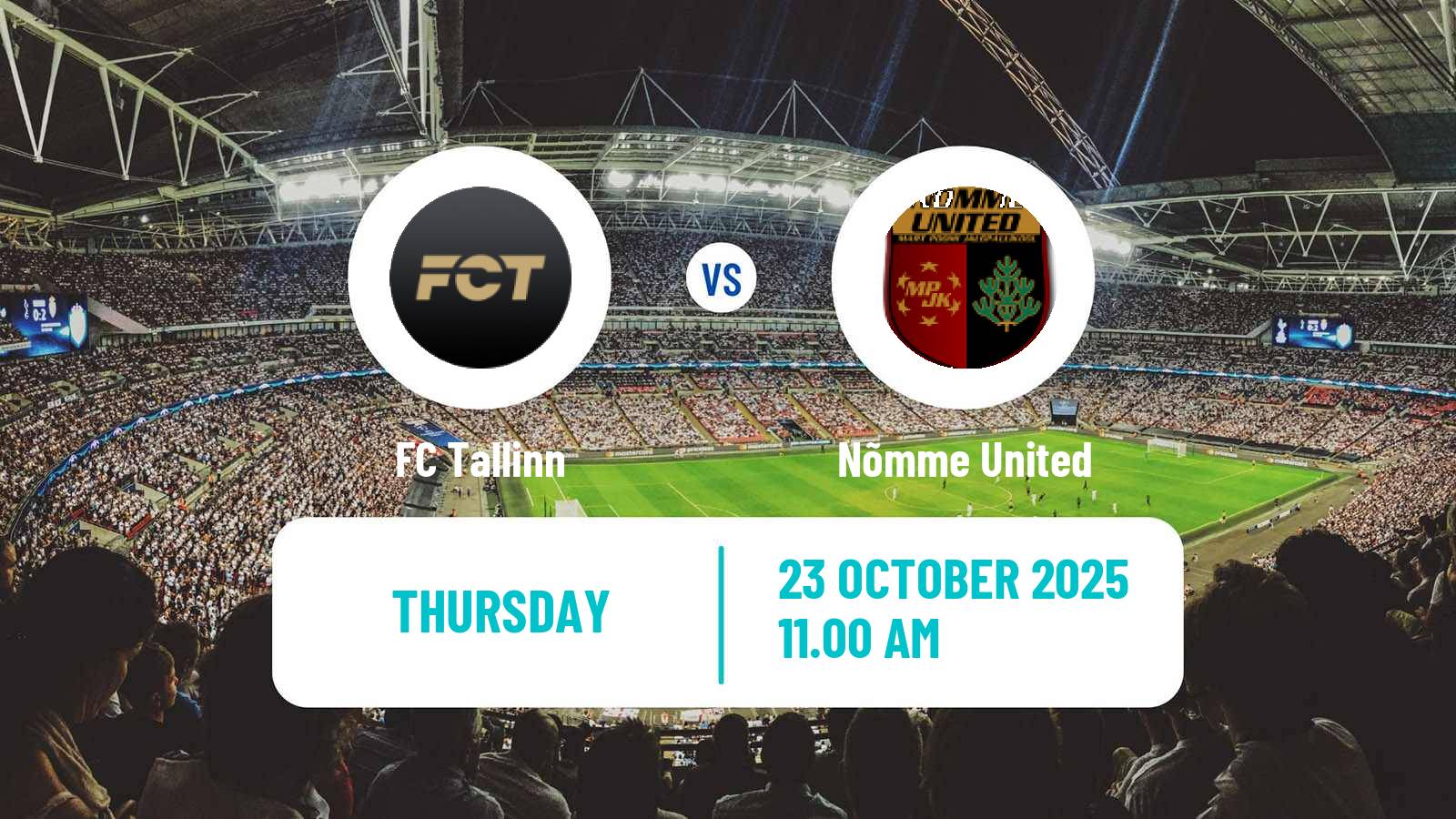 Football Estonian Esiliiga FC Tallinn - Nõmme United