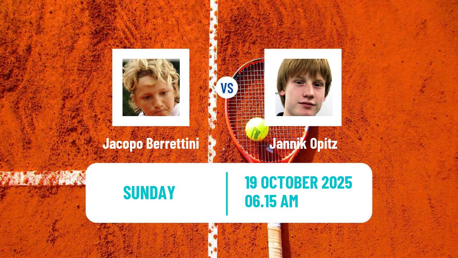 Tennis Hamburg Challenger Men Jacopo Berrettini - Jannik Opitz