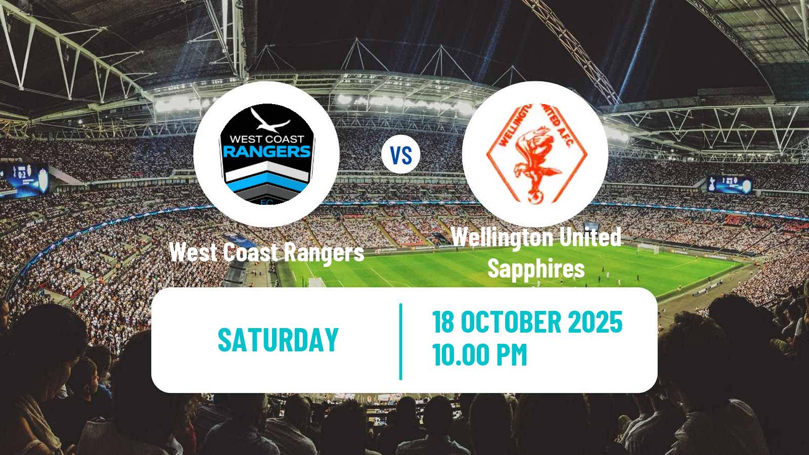 Football New Zealand National League Women West Coast Rangers - Wellington United Sapphires
