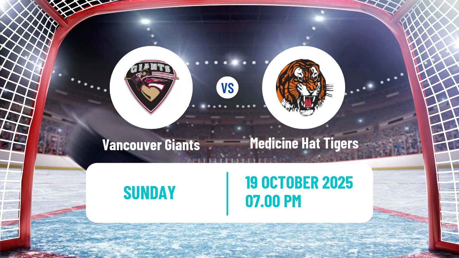 Hockey WHL Vancouver Giants - Medicine Hat Tigers