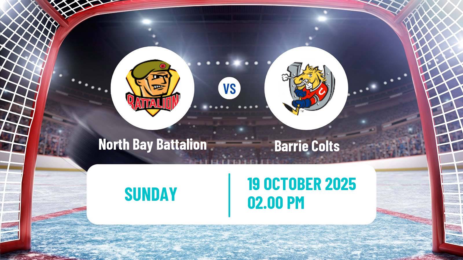 Hockey OHL North Bay Battalion - Barrie Colts