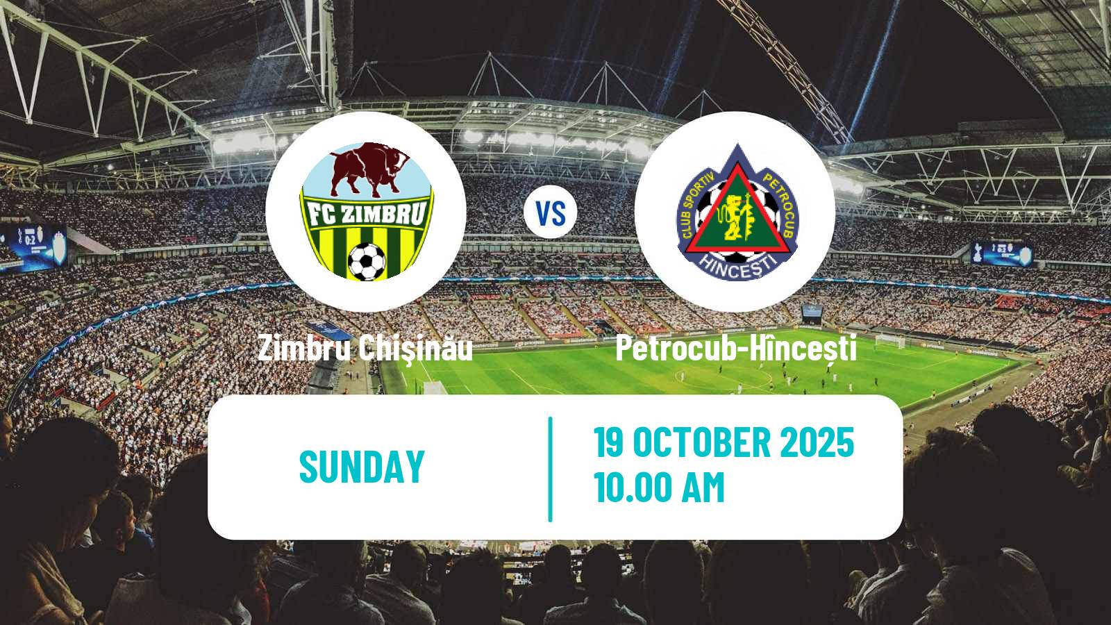 Football Moldovan Super Liga Zimbru Chişinău - Petrocub-Hîncești