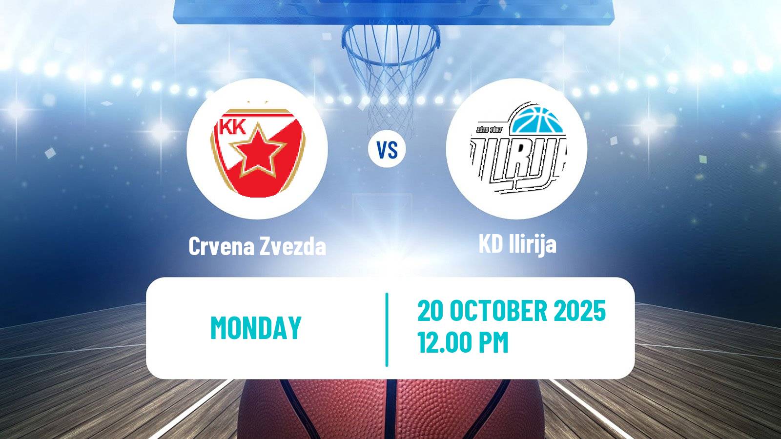 Basketball Adriatic League Crvena Zvezda - Ilirija