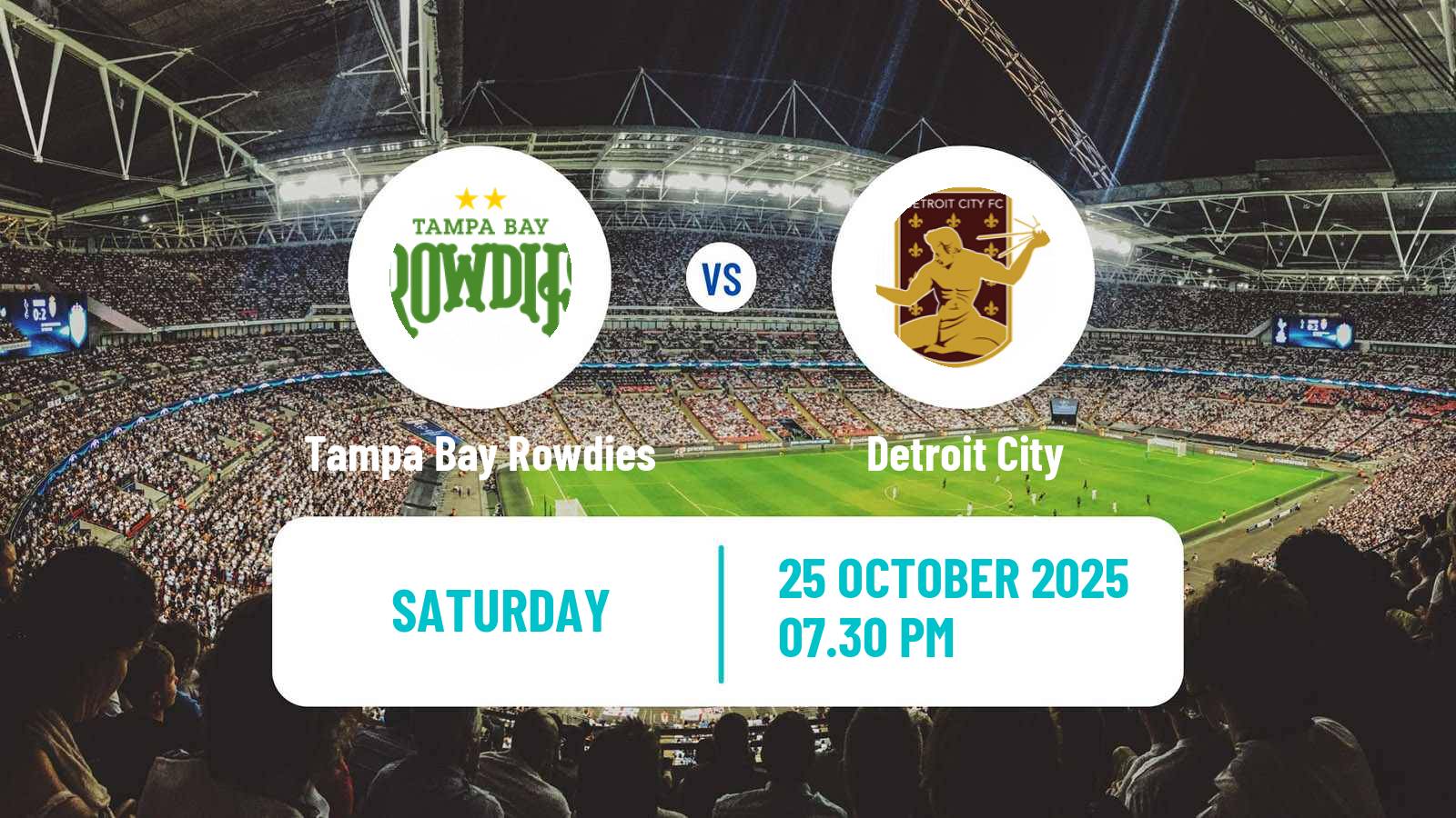 Football USL Championship Tampa Bay Rowdies - Detroit City