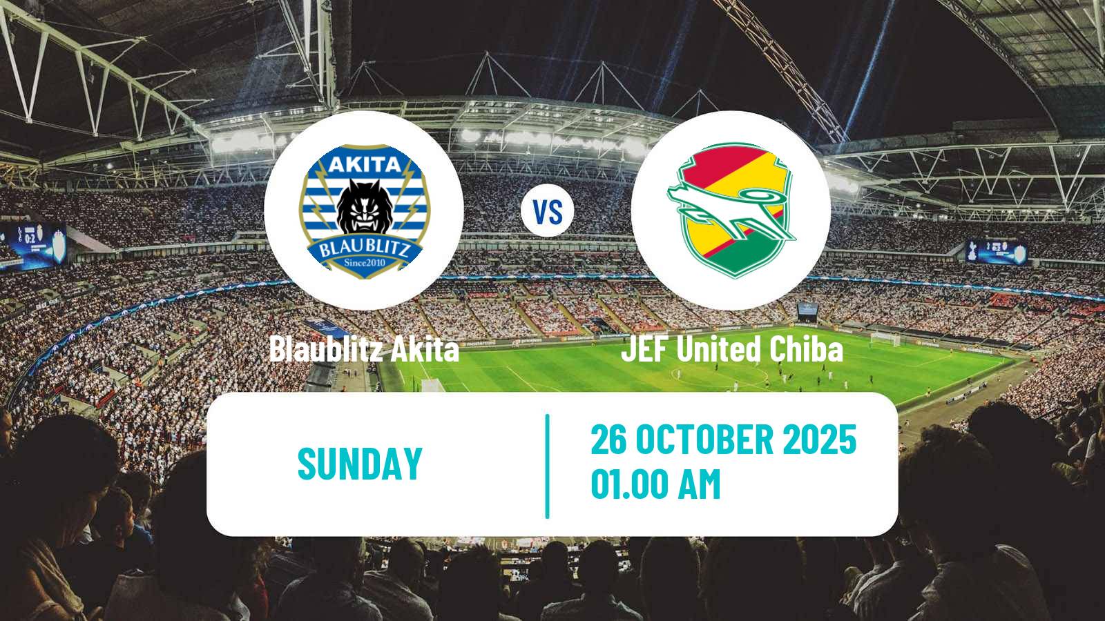 Football Japan J2 League Blaublitz Akita - JEF United Chiba