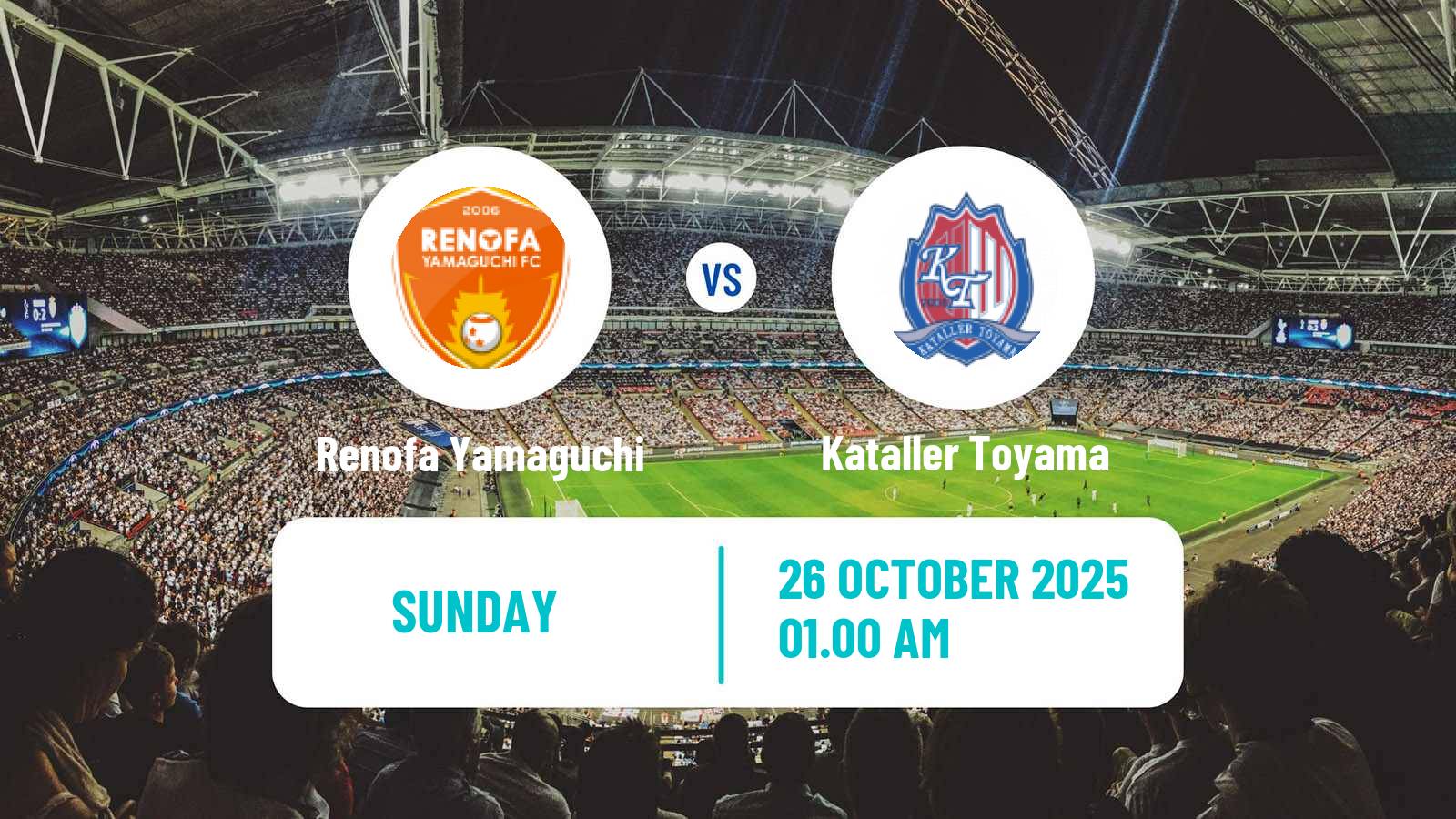 Football Japan J2 League Renofa Yamaguchi - Kataller Toyama
