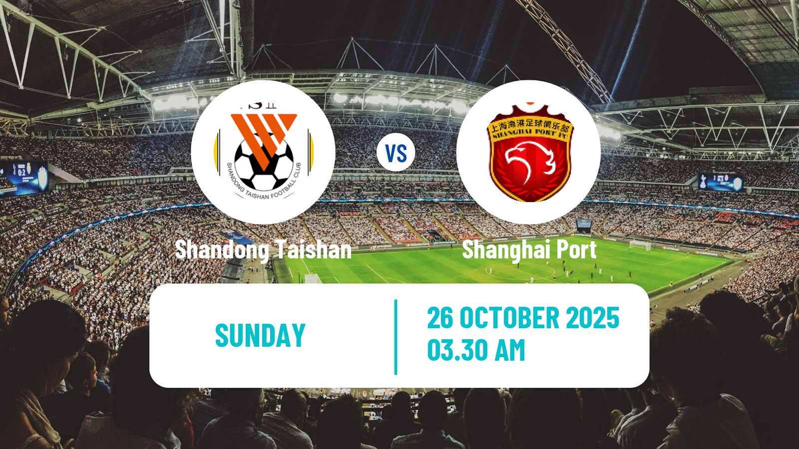 Football Chinese Super League Shandong Taishan - Shanghai Port