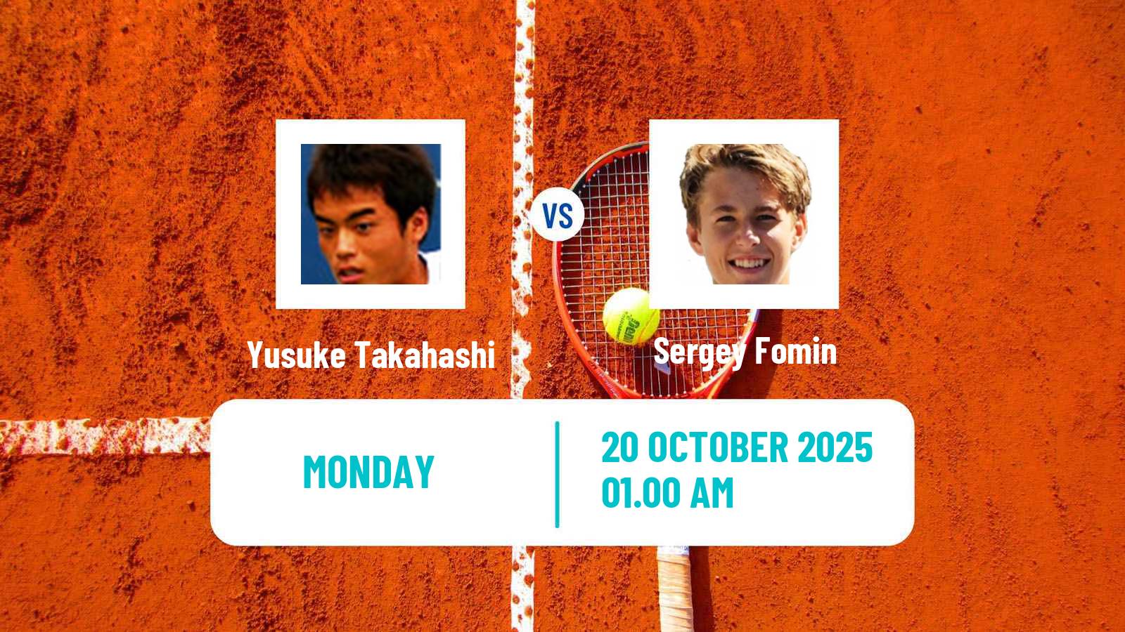 Tennis Suzhou Challenger Men Yusuke Takahashi - Sergey Fomin