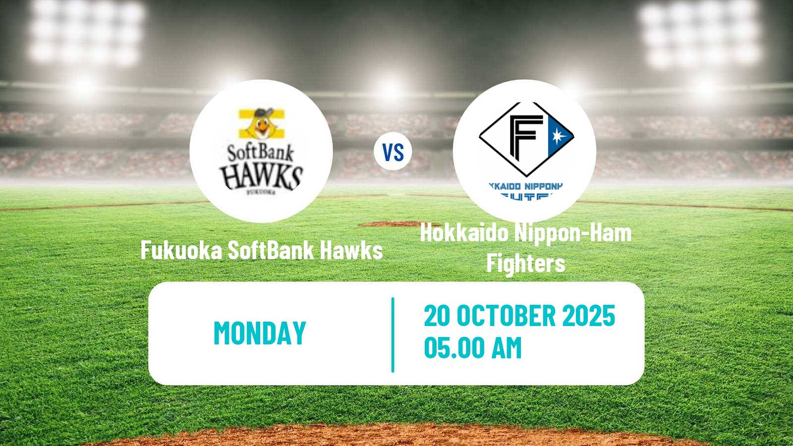 Baseball NPB Fukuoka SoftBank Hawks - Hokkaido Nippon-Ham Fighters