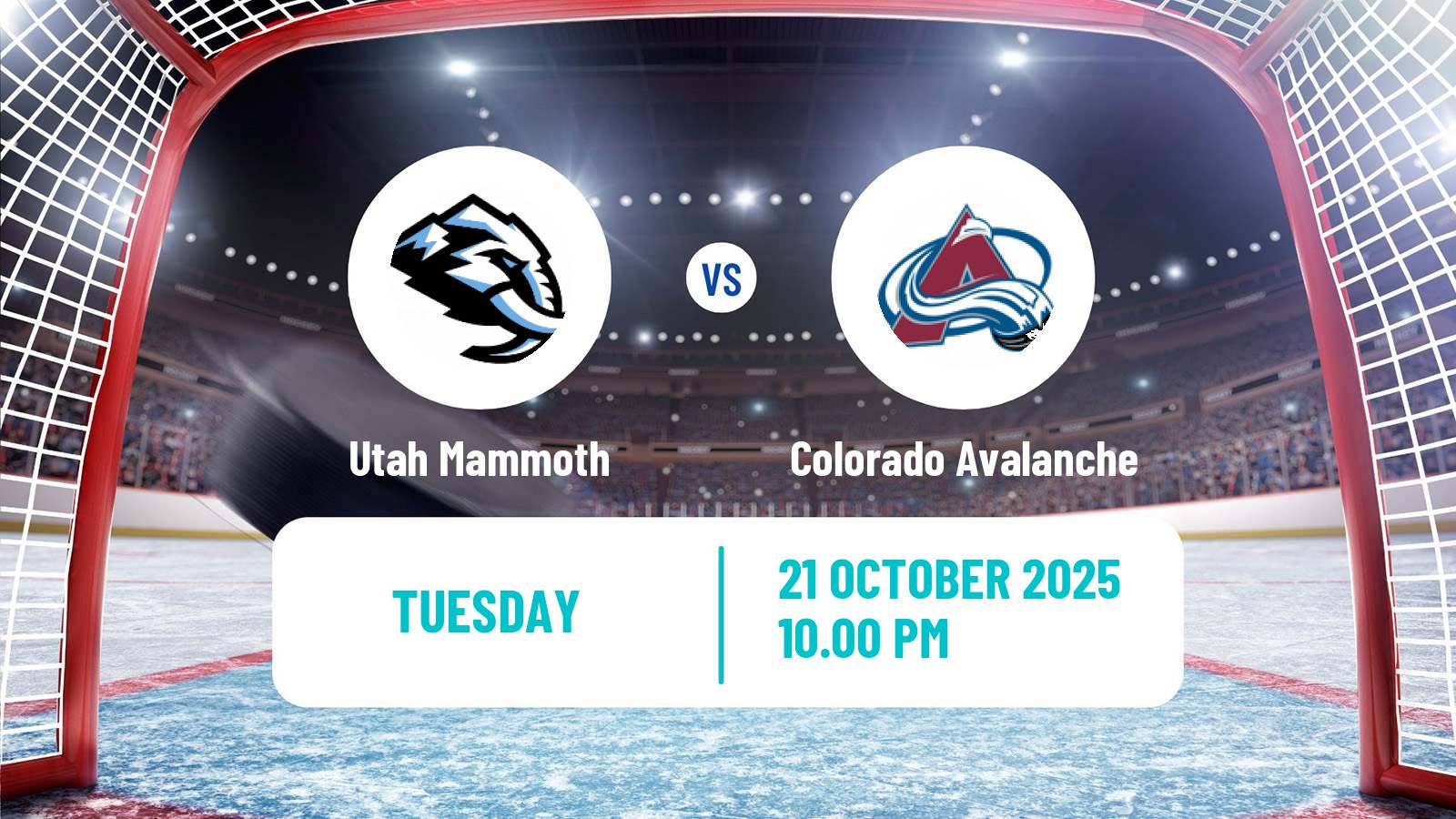 Hockey NHL Utah Mammoth - Colorado Avalanche
