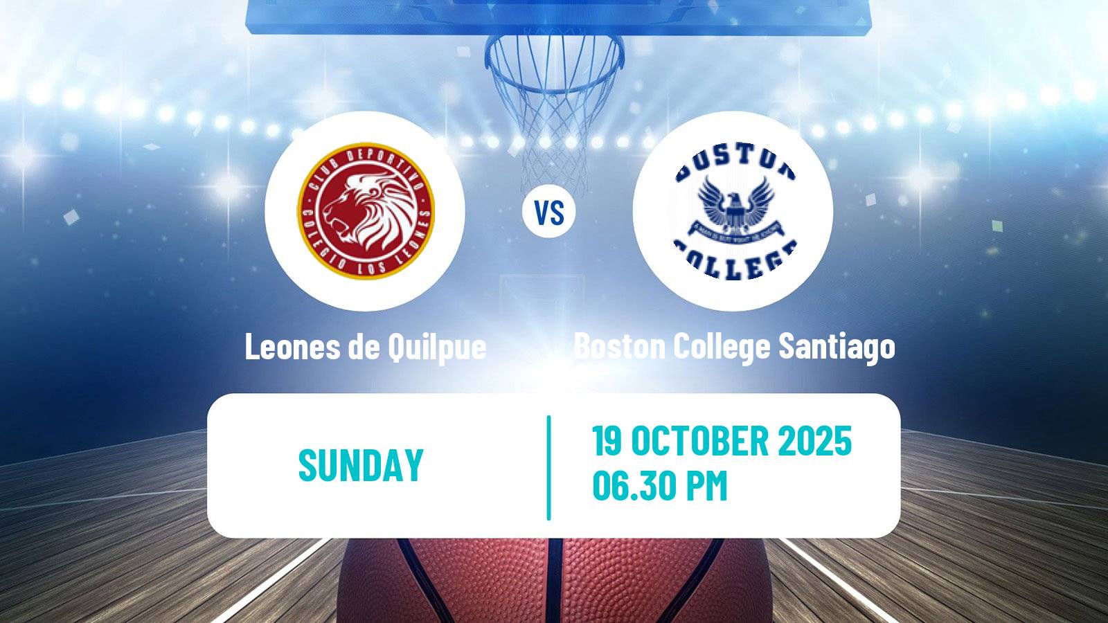 Basketball Chilean LNB Leones de Quilpue - Boston College Santiago