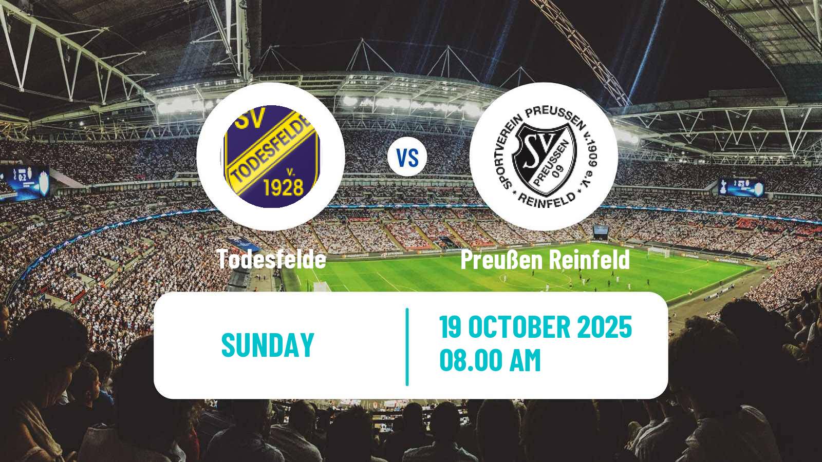 Football German Oberliga Schleswig-Holstein Todesfelde - Preußen Reinfeld