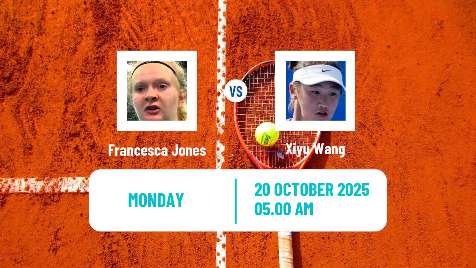 Tennis WTA Guangzhou Francesca Jones - Xiyu Wang