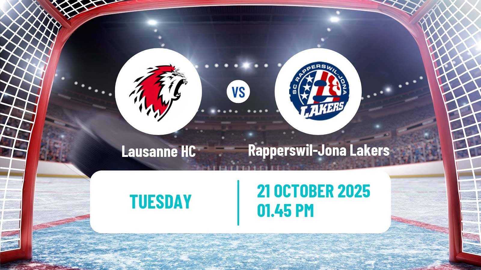 Hockey Swiss National League Hockey Lausanne HC - Rapperswil-Jona Lakers