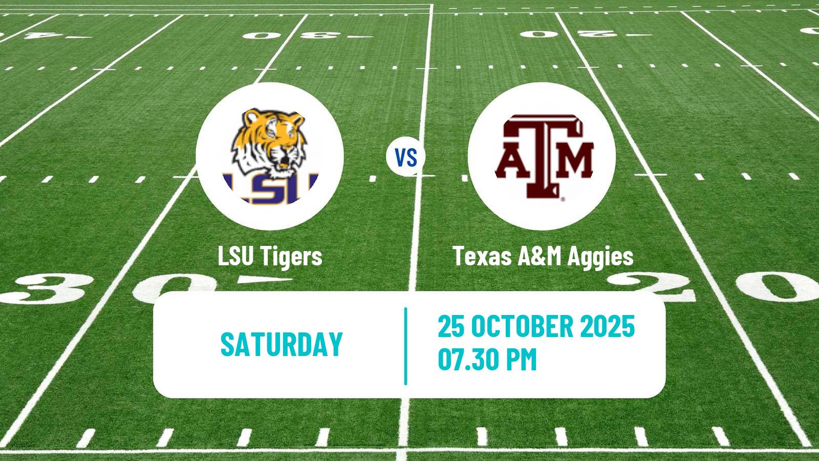 American football NCAA College Football LSU Tigers - Texas A&M Aggies