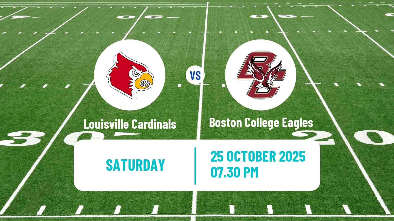 American football NCAA College Football Louisville Cardinals - Boston College Eagles