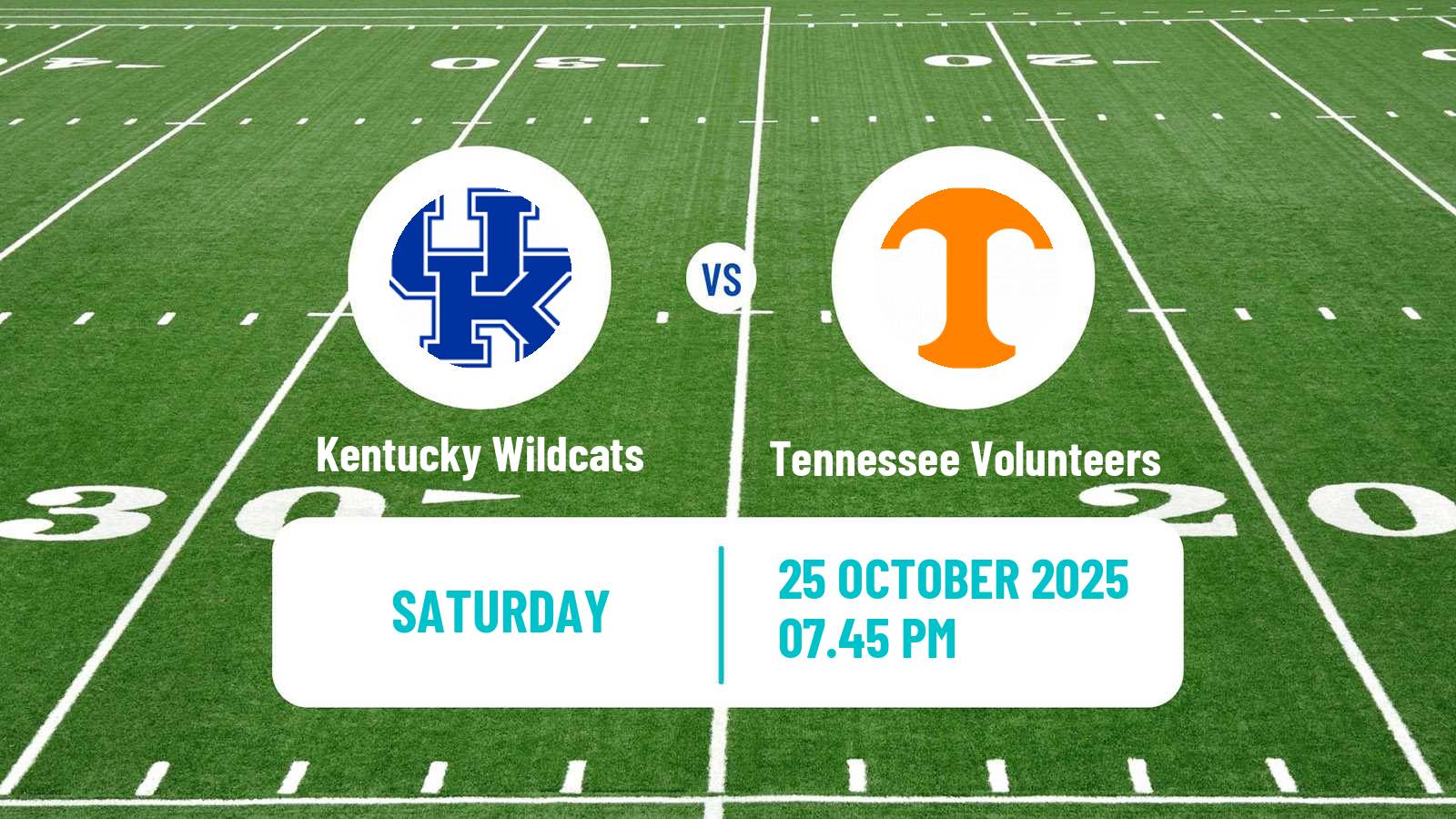 American football NCAA College Football Kentucky Wildcats - Tennessee Volunteers