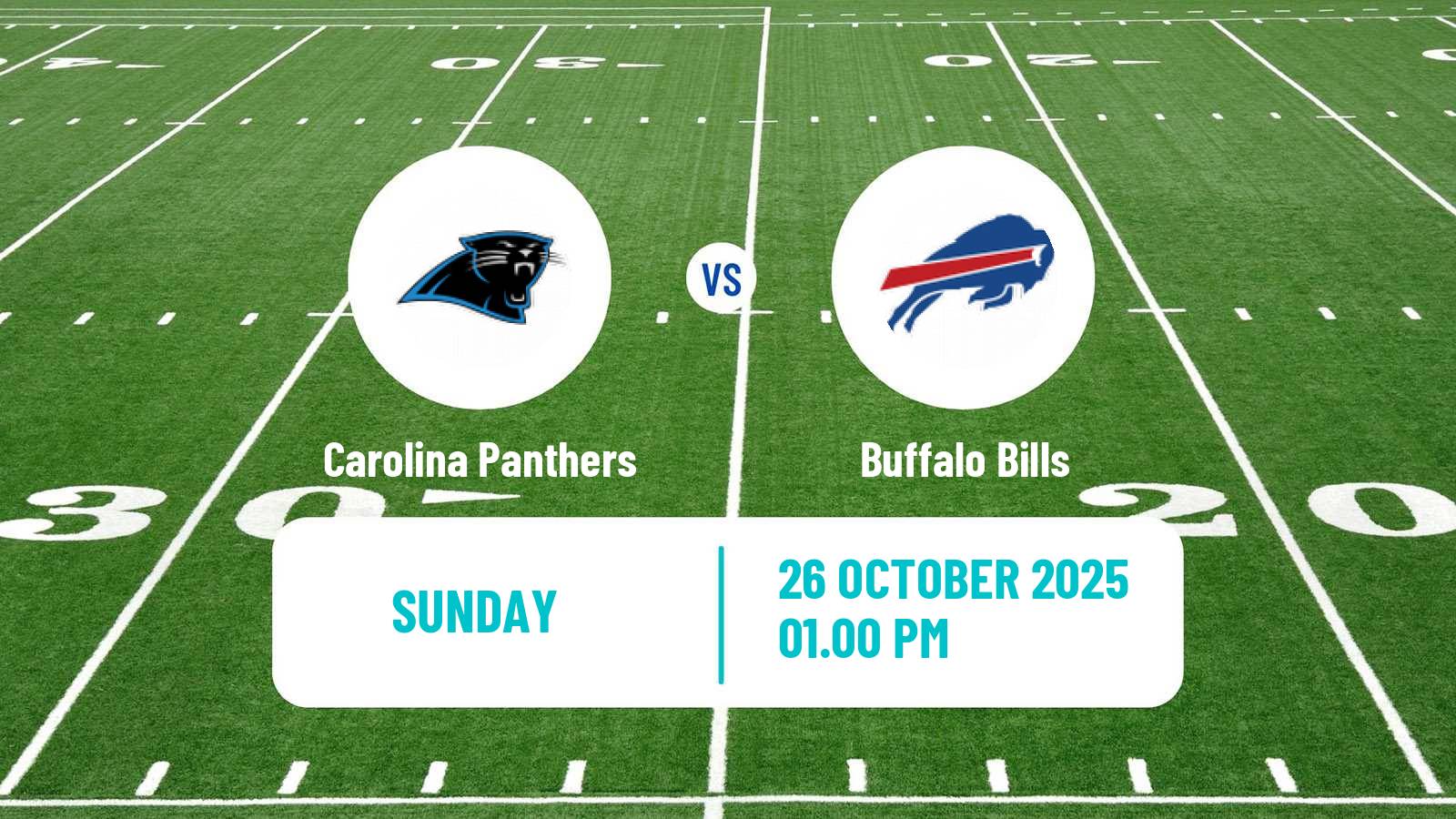 American football NFL Carolina Panthers - Buffalo Bills