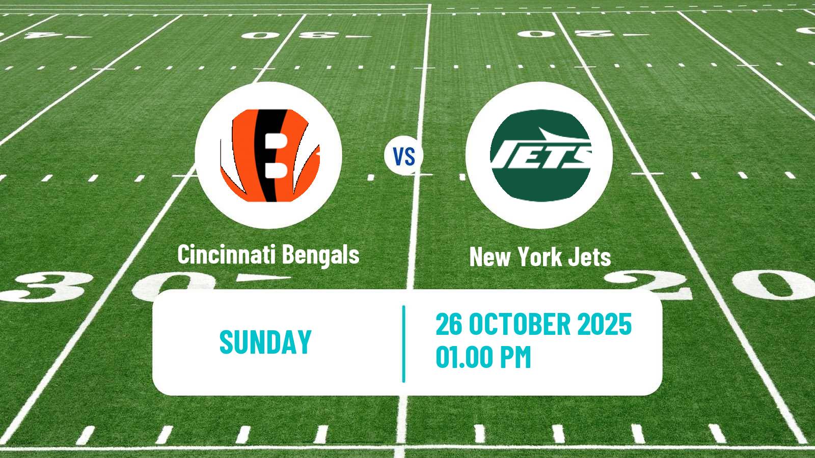 American football NFL Cincinnati Bengals - New York Jets