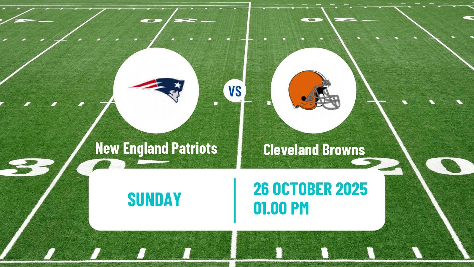 American football NFL New England Patriots - Cleveland Browns