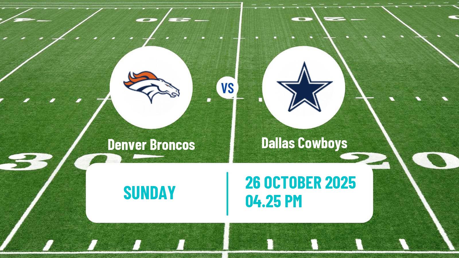 American football NFL Denver Broncos - Dallas Cowboys