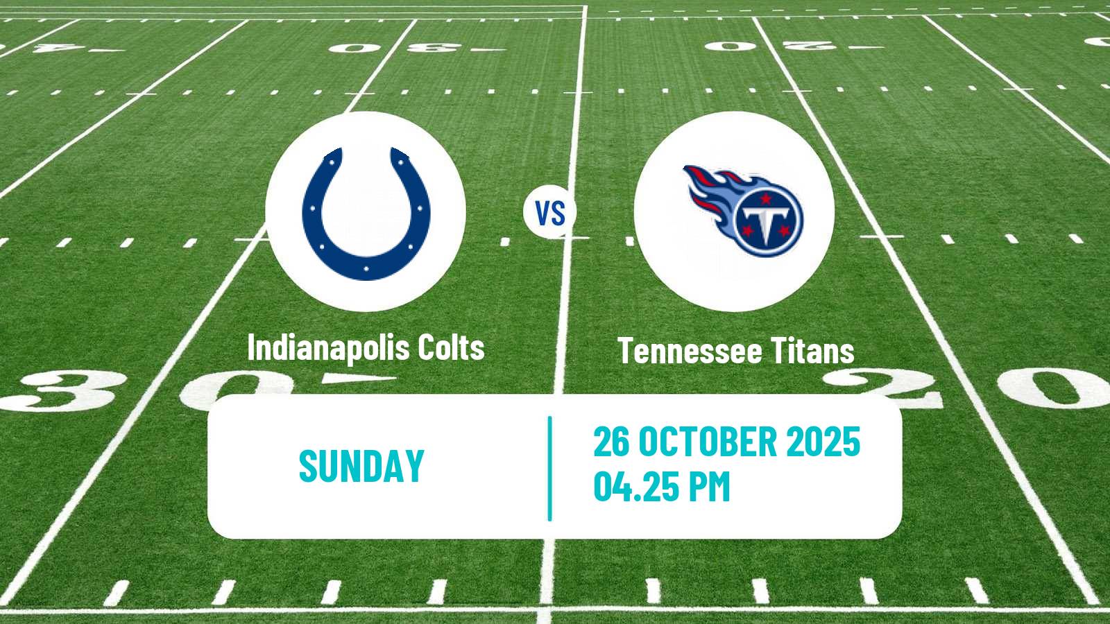 American football NFL Indianapolis Colts - Tennessee Titans