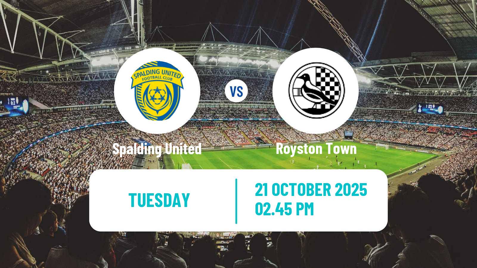 Football English Southern League Central Division Spalding United - Royston Town