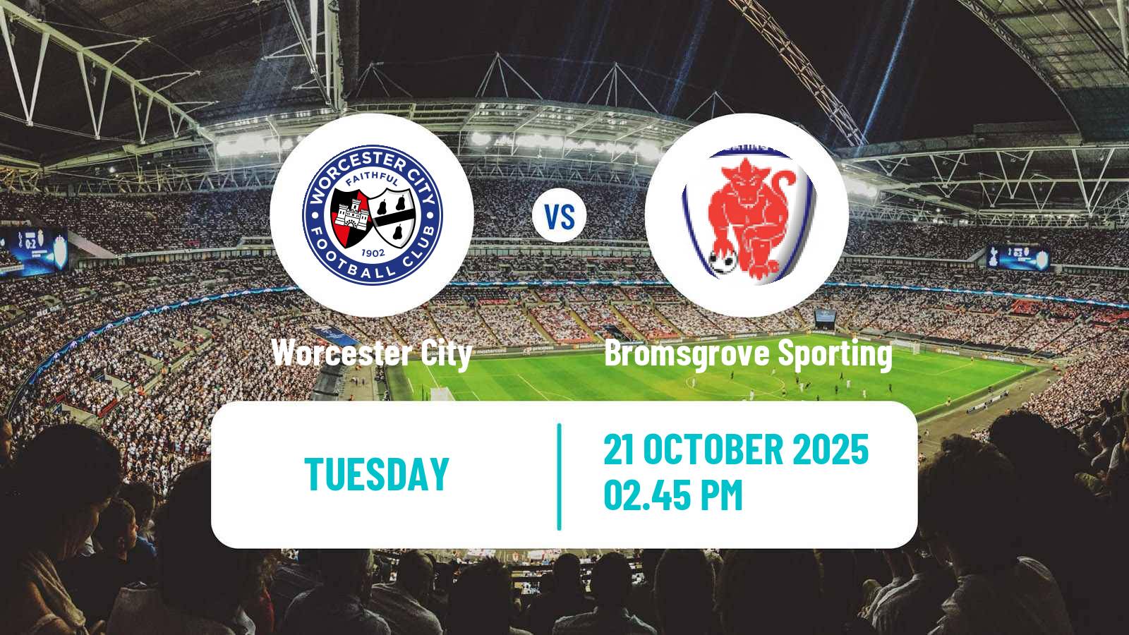 Football English Southern League Central Division Worcester City - Bromsgrove Sporting