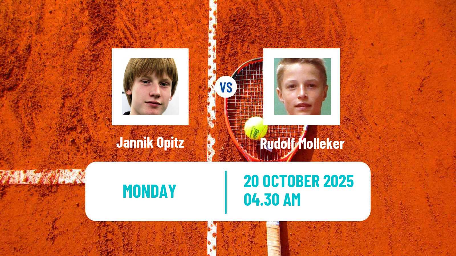 Tennis Hamburg Challenger Men Jannik Opitz - Rudolf Molleker