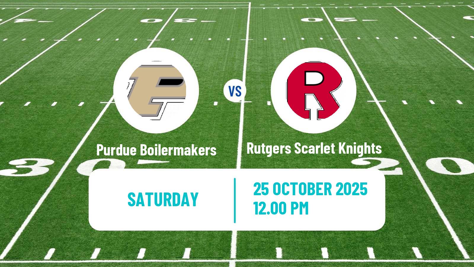 American football NCAA College Football Purdue Boilermakers - Rutgers Scarlet Knights