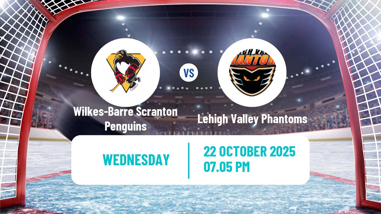 Hockey AHL Wilkes-Barre Scranton Penguins - Lehigh Valley Phantoms