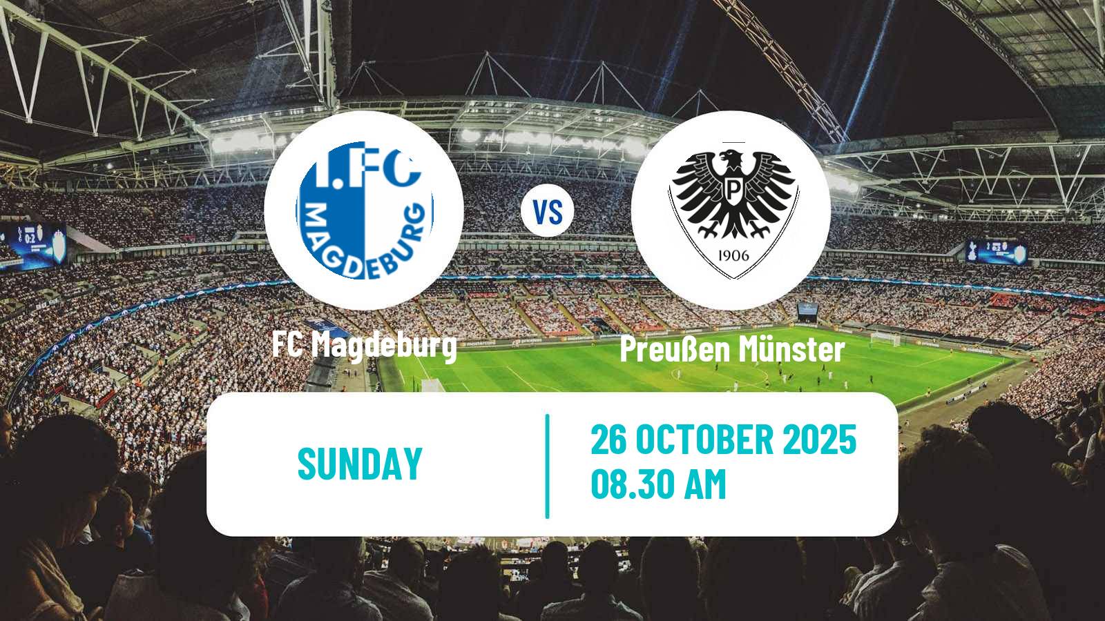 Football German 2 Bundesliga Magdeburg - Preußen Münster