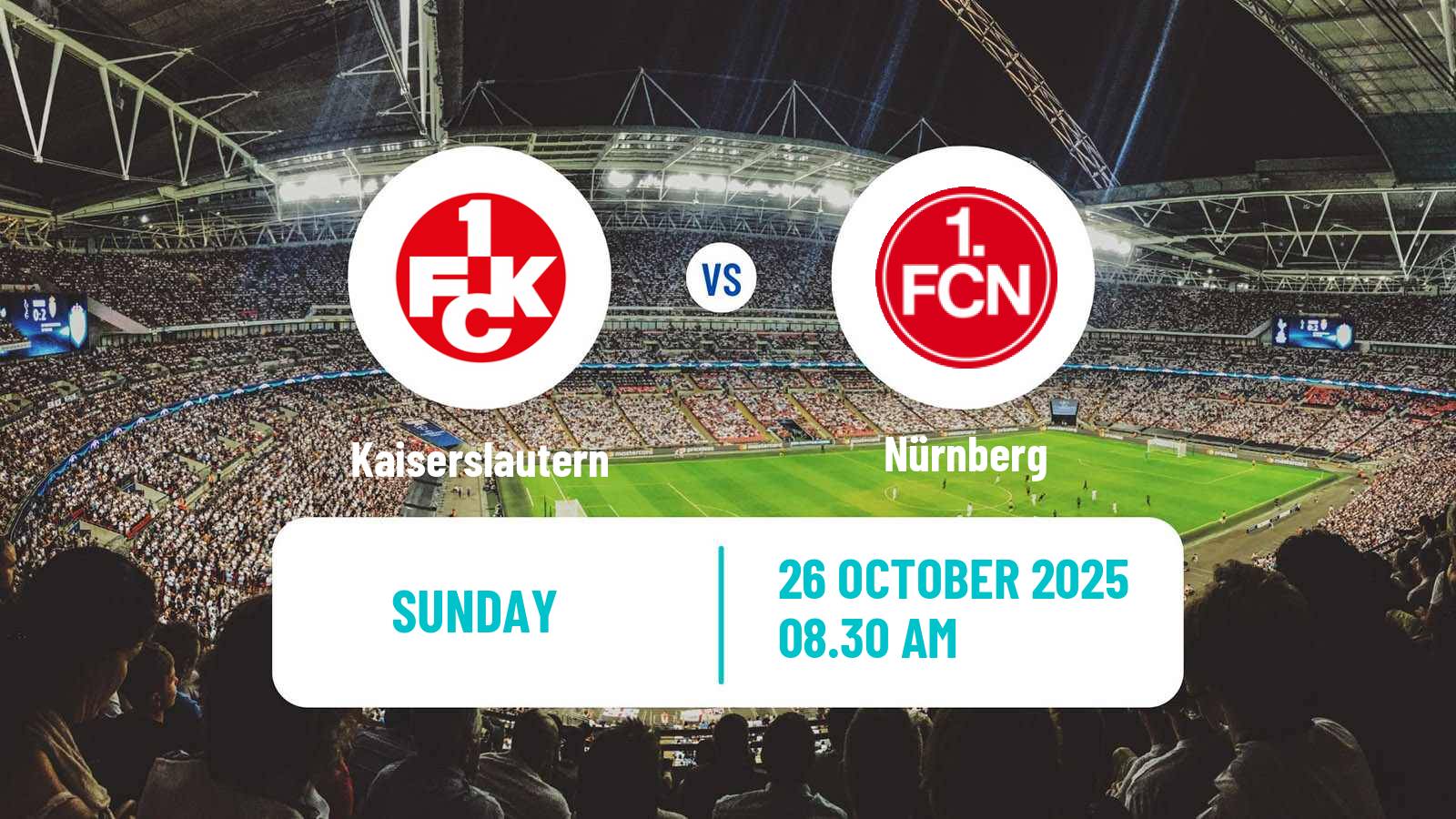 Football German 2 Bundesliga Kaiserslautern - Nürnberg