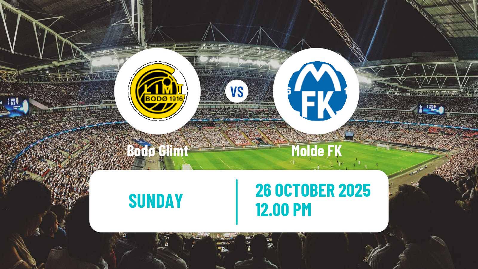 Football Norwegian Eliteserien Bodø Glimt - Molde