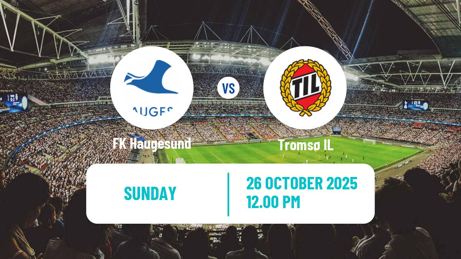 Football Norwegian Eliteserien Haugesund - Tromsø