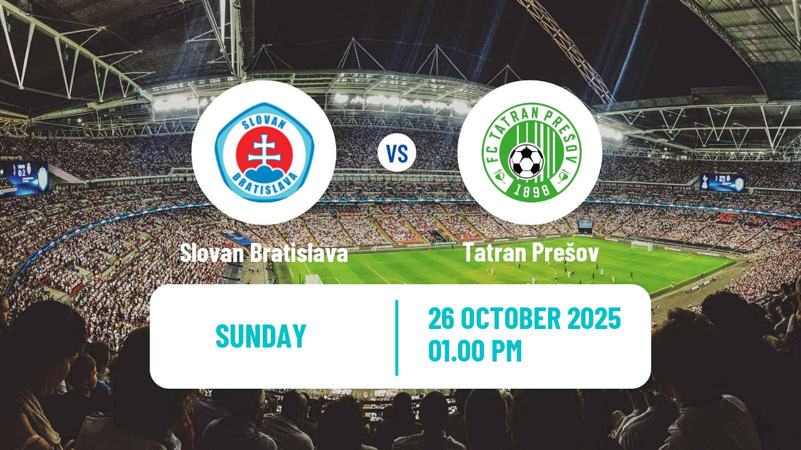Football Slovak Superliga Slovan Bratislava - Tatran Prešov