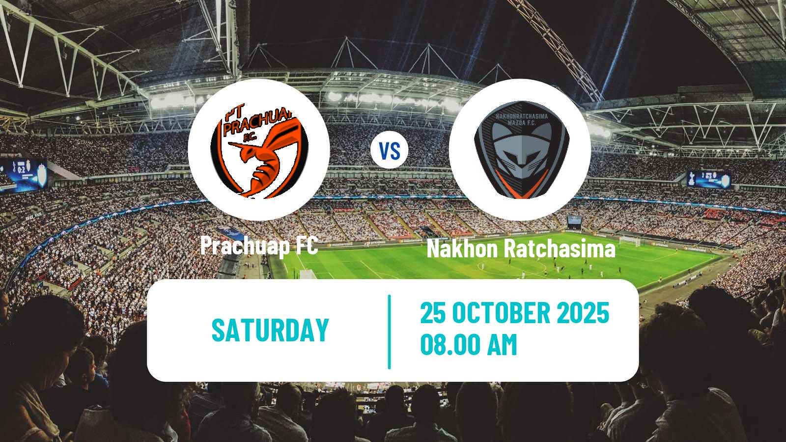Football Thai League 1 Prachuap - Nakhon Ratchasima