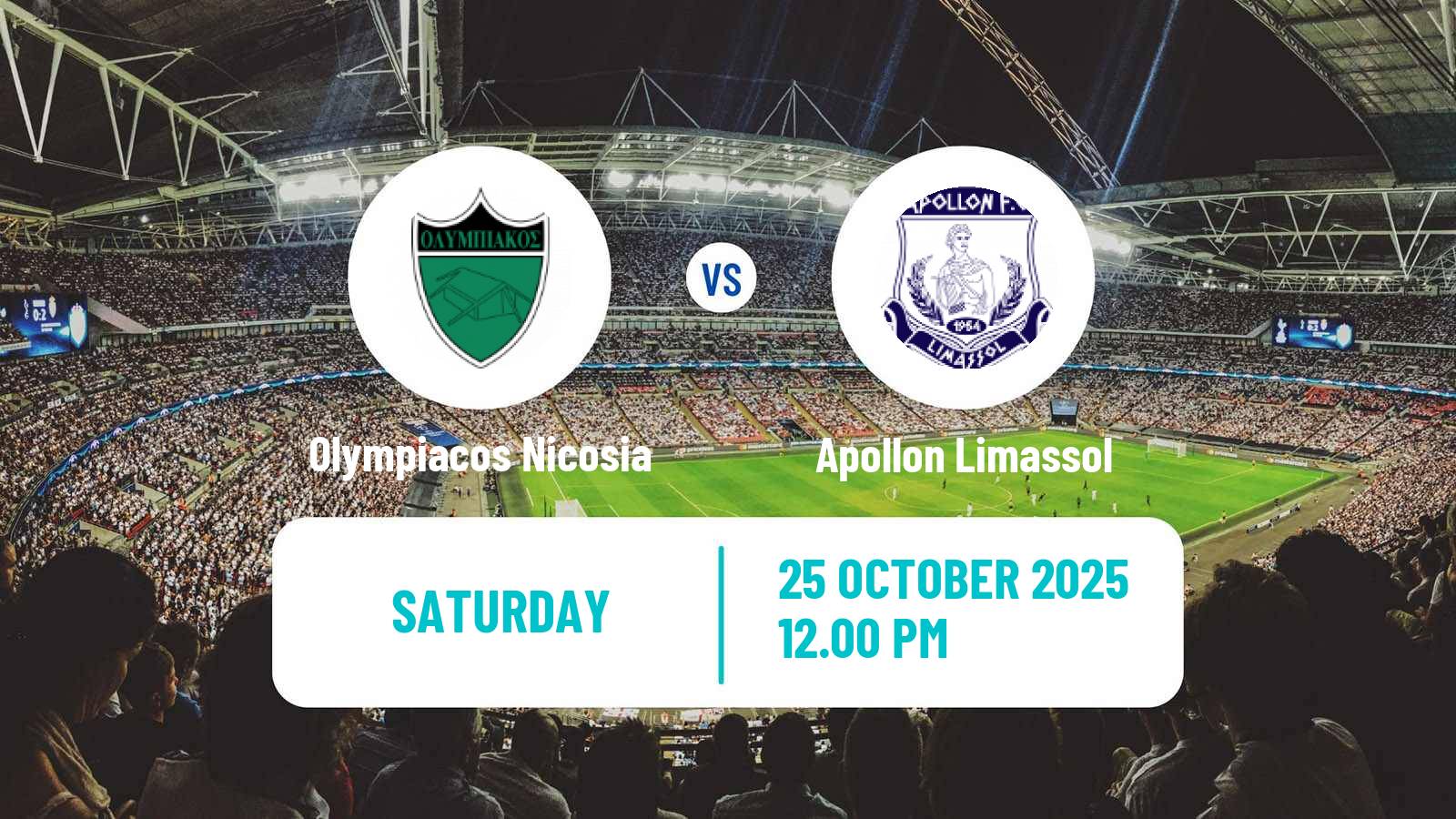 Football Cypriot First Division Olympiacos Nicosia - Apollon Limassol