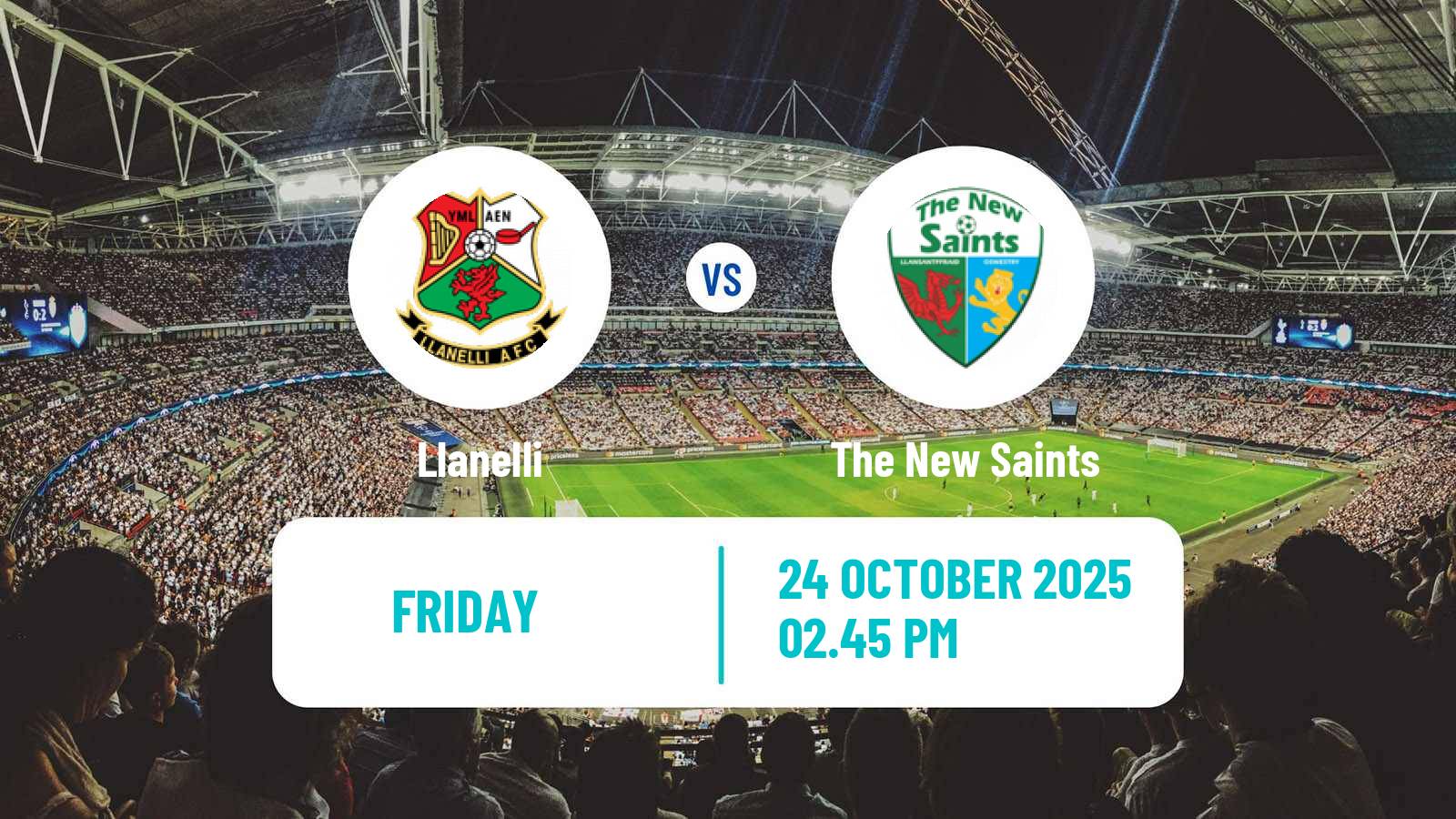 Football Welsh Cymru Premier Llanelli - The New Saints