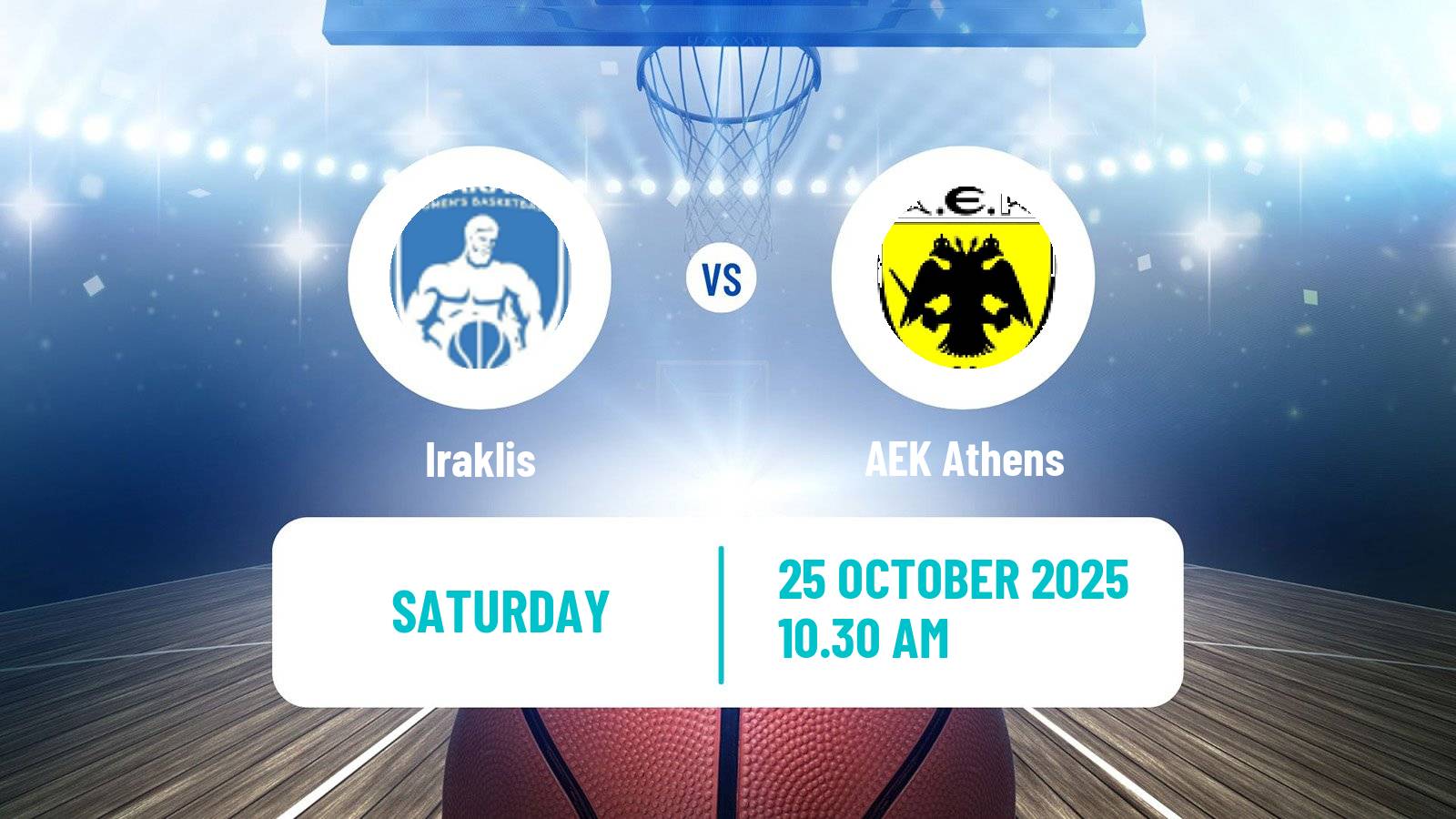 Basketball Greek Basket League A1 Iraklis - AEK Athens