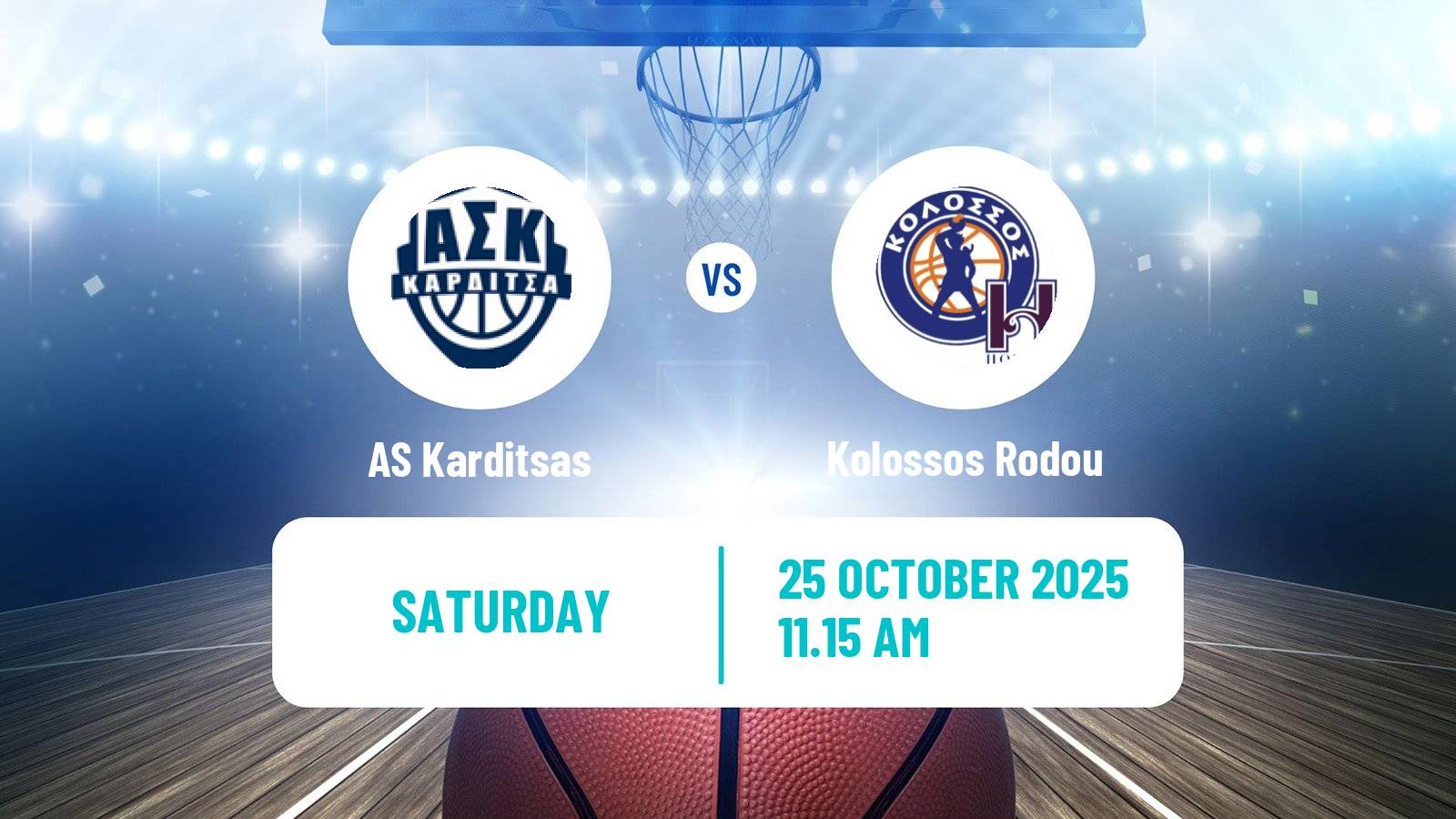 Basketball Greek Basket League A1 Karditsas - Kolossos Rodou