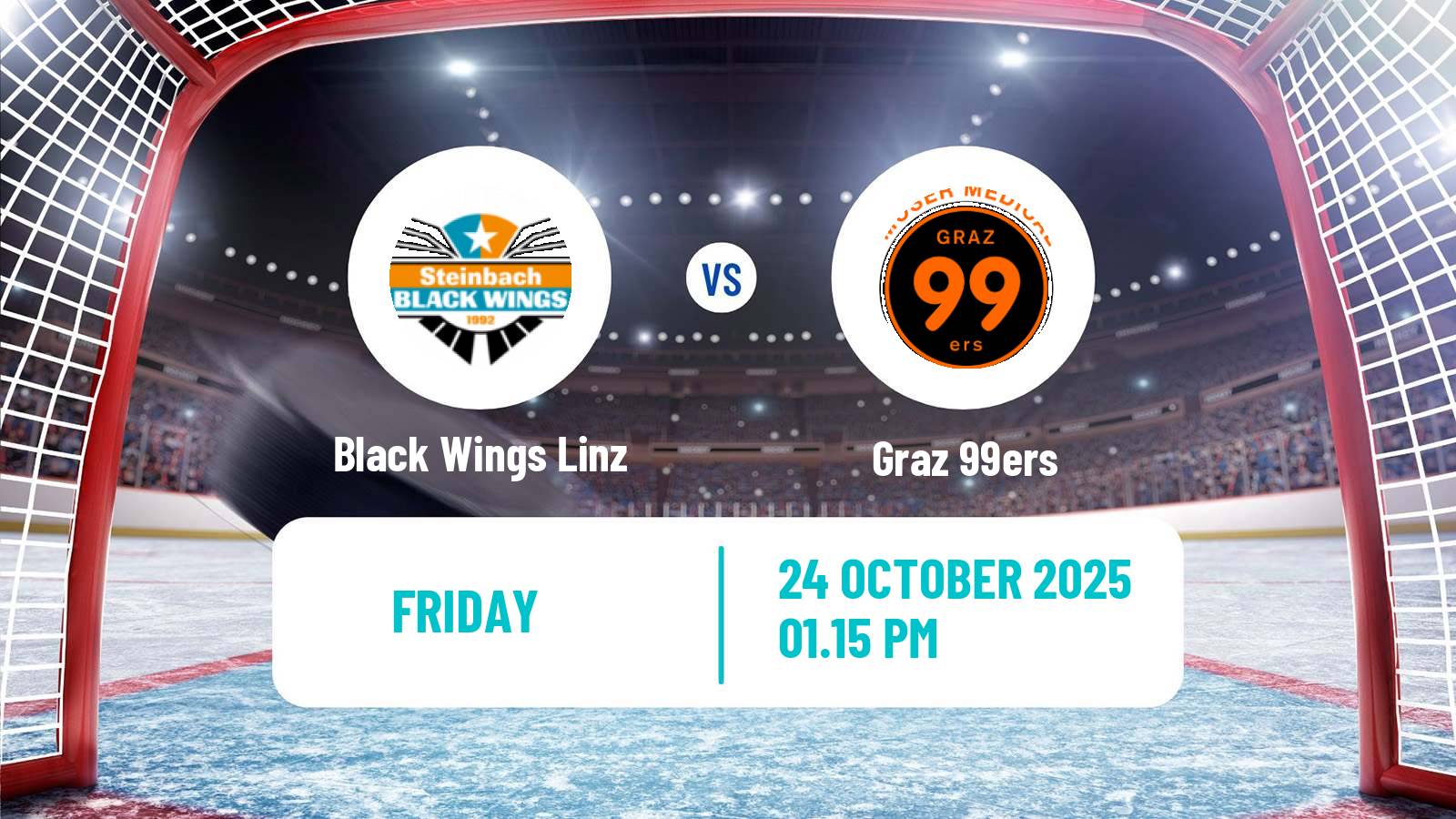 Hockey Austrian Ice Hockey League Black Wings Linz - Graz 99ers