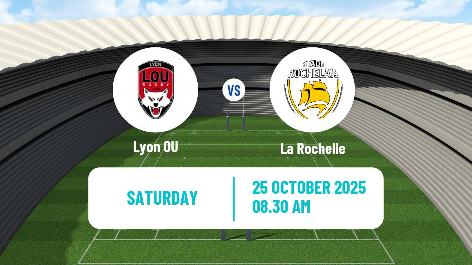 Rugby union French Top 14 Lyon - La Rochelle