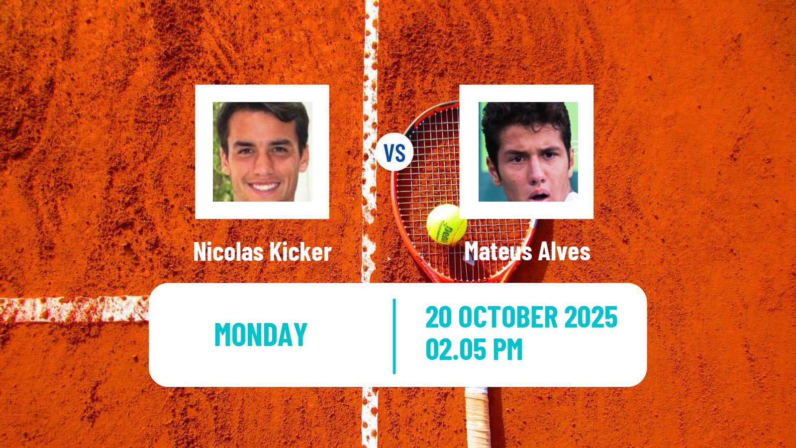 Tennis Costa Do Sauipe Challenger Men Nicolas Kicker - Mateus Alves