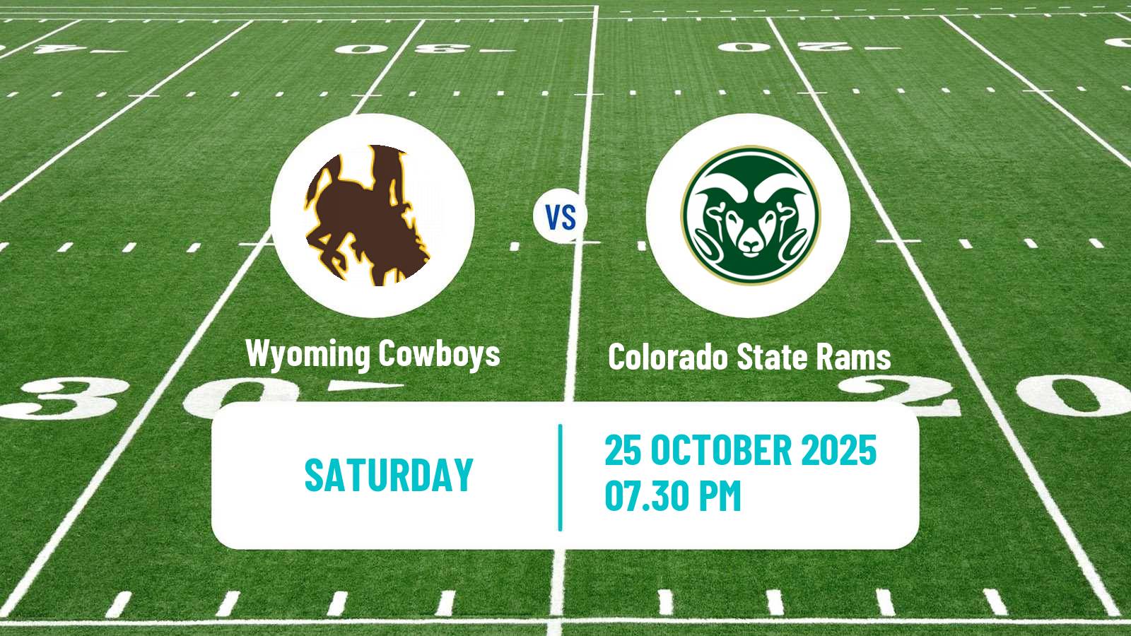 American football NCAA College Football Wyoming Cowboys - Colorado State Rams